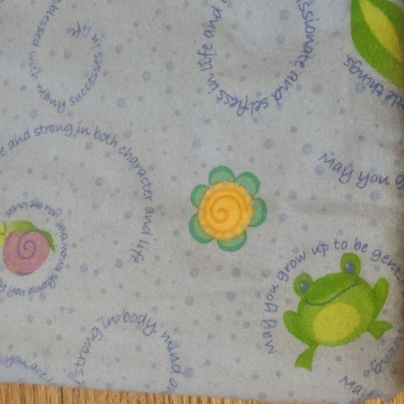 Baby blue patterned fabric - Picture 2 of 4